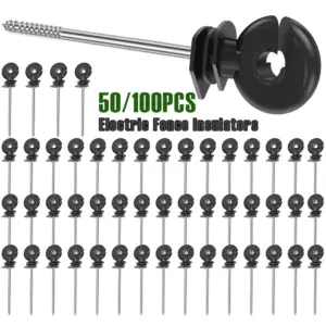 Isolateurs à visser pour poteaux bois, lot de 50 ou 100