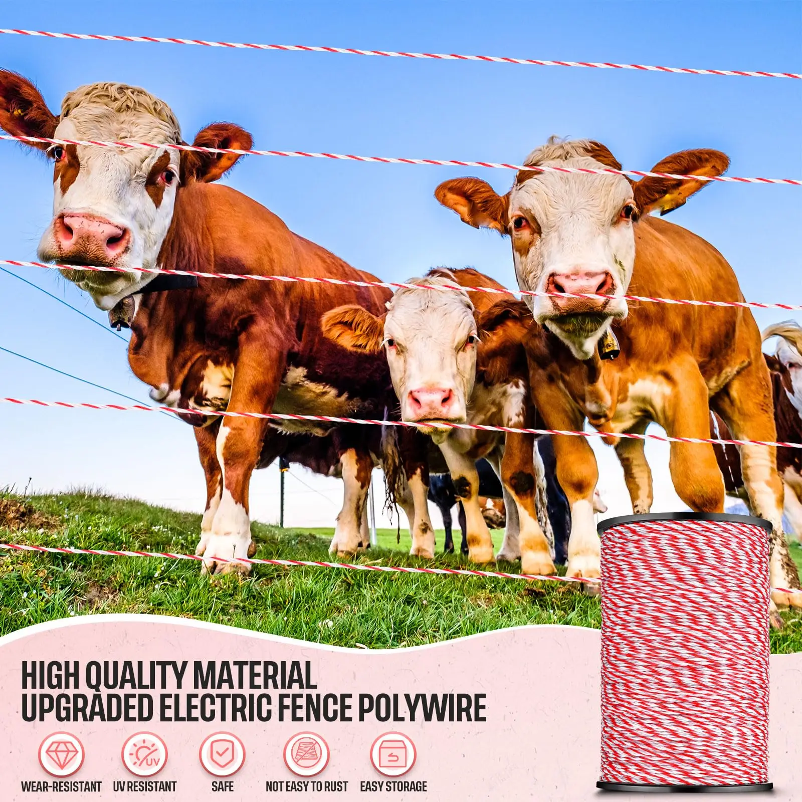 Rouleau de fil polywire pour clôture électrique 200/500 m – Image 4