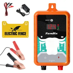 Électrificateur de clôture 4 J avec écran LCD et 24 km de portée