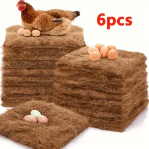 Tapis gazon artificiel pour poulailler, lot de 6 pièces lavables