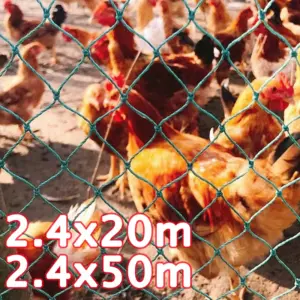 Filet à poules robuste 2,4 m pour enclos et protection extérieure