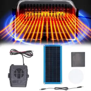 Chauffage solaire 30 W portable pour abri, serre et niche animale