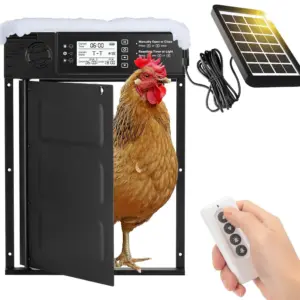 Porte pivotante solaire avec minuterie et capteur